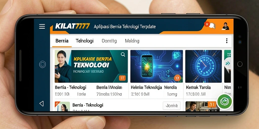 Tampilan antarmuka aplikas KILAT777 yang modern dan fungsional.