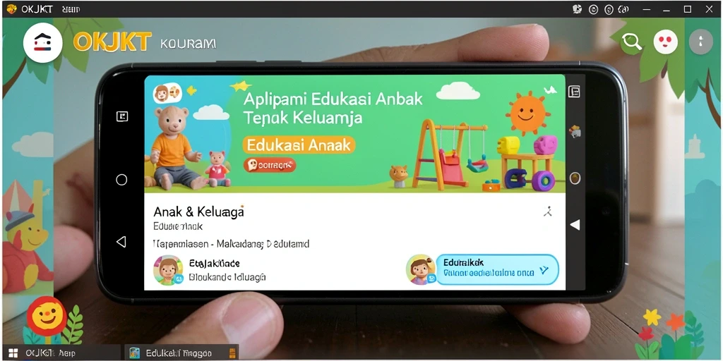 Tampilan antarmuka aplikasi OKJKT yang interaktif dan edukatif.