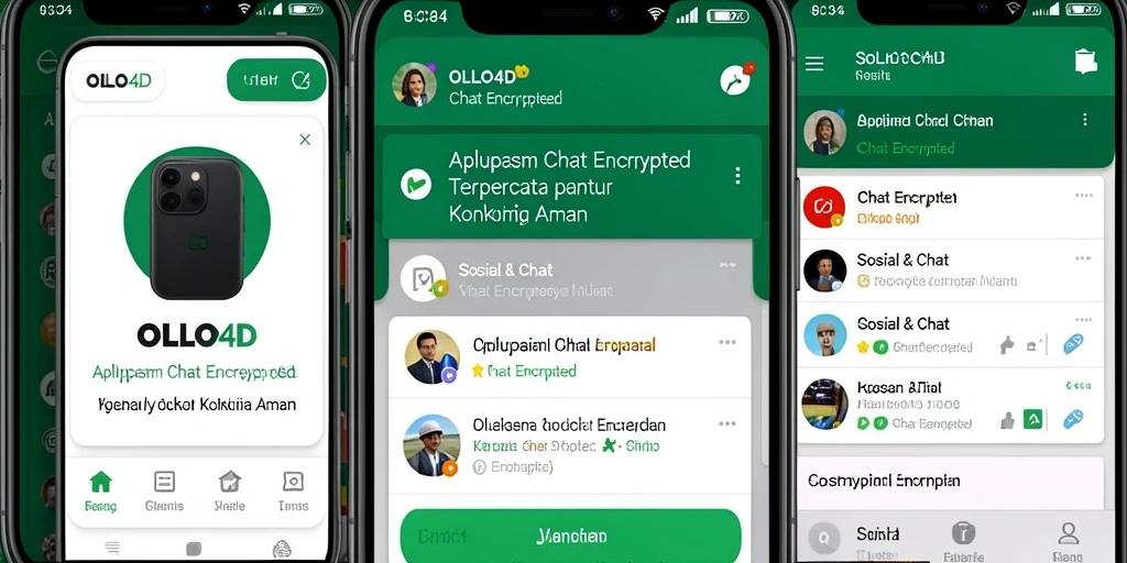 Screenshot antarmuka OLLO4D yang menampilkan fitur Chat Encrypted.