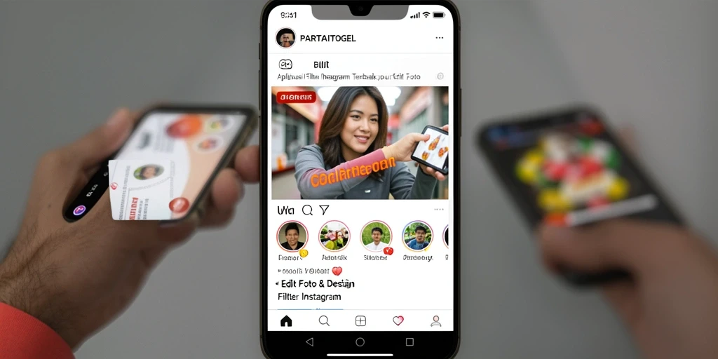 Antarmuka PARTAITOGEL menampilkan berbagai filter Instagram yang menarik.