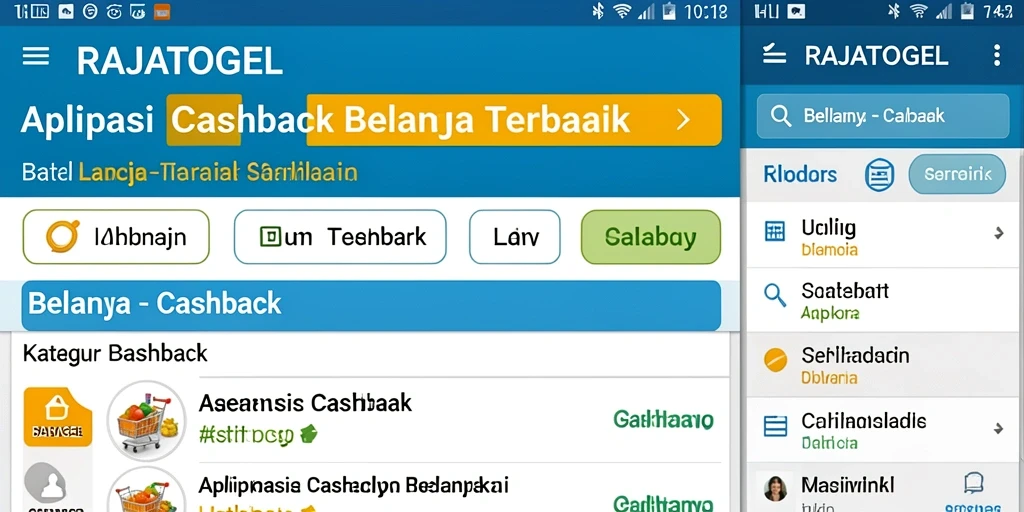 Tampilan antarmuka RAJATOGEL dengan fitur cashback yang memudahkan pengguna.