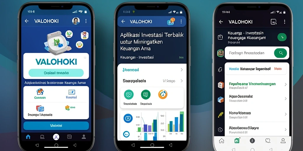 Antarmuka pengguna VALOHOKI yang modern untuk investasi.
